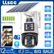 LLSEE v380 pro 4G sim card solar CCTV camera wireless outdoor, 8MP 4K home wireless connection, mobi