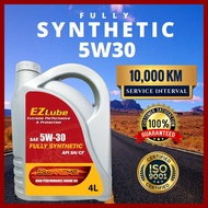 Ezlube 5w30 4L Fully Synthetic SN Engine Oil Car Lubricant Minyak Hitam Kereta (Free Sticker) (Limit