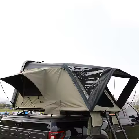 2026 3-4 Person Camping 4x4 Waterproof Roof Aluminum Shell Car Rooftop Tent Hard Shell Roof Top Tent