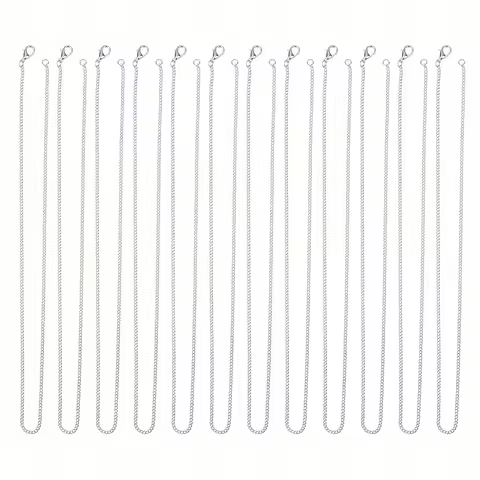 10pcs 45-61cm Silver Color 1.5mm O Chain Necklace For Men Women Fashion Jewelry