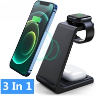 ❏✙ DELI 23M 3 In 1 Wireless Charger Stand Fast Charging Dock Station for IPhone 14 13 12 11 X Apple Watch 8 7 6 IWatch Airpods Pro