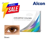 [หมดอายุ: 06-08/2569] Alcon Air Optix Colors สี Brown รายเดือน คอนแทคเลนส์สี จำนวน/กล่อง 2 ชิ้น
