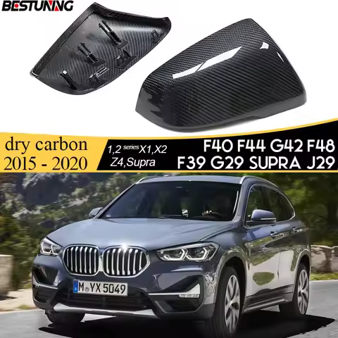 Prepreg Dry Carbon CF Mirror Covers for BMW 1 Series F40 2 Series Gran Coupe GC F44 X1 F48 X2 F39 Z4