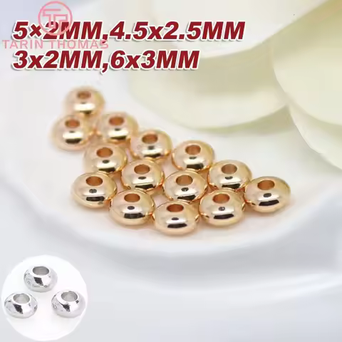 (2865)20PCS 24K Gold Color Plated Brass Wheel Spacer Beads Bracelet Beads High Quality Diy Jewelry A