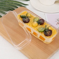 25pcs 280ML Mini Loaf Deli Container Clear Rectangle Container For Desserts Mousse cake box