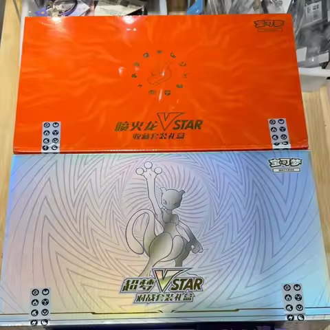 Original PokéM0n Trading Ptcg Cards Game Simplified Chinese 8.0 Charizard Vstar Mewtwo Collect Suit 