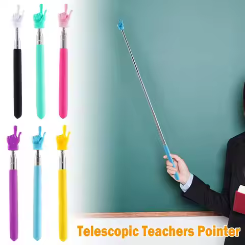 1pc Retractable Teacher Pointer Stick, Stainless Steel Telescopic with Non-Slip Grip for Classroom C