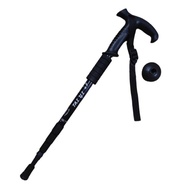 Telescopic 4-Section Hiking Trekking Stick - E4102 - Black