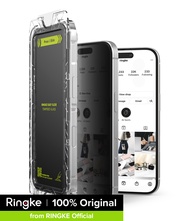 Ringke กระจกเทมเปอร์ความเป็นส่วนตัวสไลด์ง่ายสำหรับ [iPhone 16 Pro Max/ iPhone 16 Pro/ iPhone 16 Plus