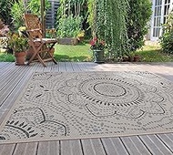 Rugshop Medallion Indoor/Outdoor Area Rug 7'10" x 10' Cream