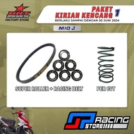 Left Package 1 BRT Super Roller - Racing Belt - CVT Spring - Mio J