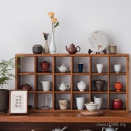 Grid Rack Old Elm Tea Room Storage Rack Display Rack Wall New Chinese Cup Rack Duobaoge QJS8