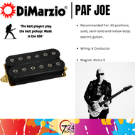 DiMarzio pickups DiMarzio DP213BK PAF JOE Black DiMarzio Joe Satriani Guitar Pickup DP213 724ROCKS