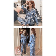 pajama sleepwear for women Satin sleep wear terno plus size pajama loungewear sleeping clothes 缎面睡衣