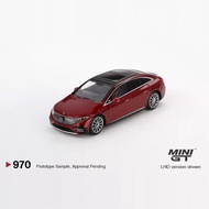 Xe Mô Hình MINIGT 1:64 Mercedes EQS 580 4MATIC Bằng Kim Loại Màu Đỏ Hộp Đựng Mẫu Xe Mô Hình Trò Chơi