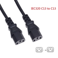 C13 to C13 female to female Power Adapter Extension Cable AC Lead Cord, 3G0.75mm, 10A 250V AC, 0.3m/
