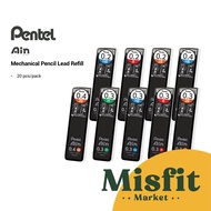 Pentel Ain Mechanical Pencil Lead Refill (NEW) Mechanical Pencil Refill 0.2 0.3 0.4 0.7 0.9 1.3 mm