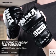 Half Finger MMA UFC Boxing Leather Gloves