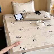 Ice Silk Cool Feeling Mat Three-Piece Set Anti-Mite Cartoon Print Air Conditioning Mat Ice Rattan Su