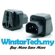 IEC C14 C13 Male to Universal UK US Socket PDU UPS Power Adapter Converter