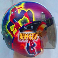 Helm Anak Full Face Allzize Untuk Usia 2-7 Tahun Motif SPIDERMAN