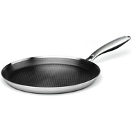 Innerwell Stainless Steel Crepe Pan - 12inch Nonstick Crepe Pan, Stainless Steel Honeycomb Coating P