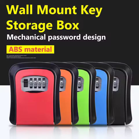 Security Code Lock Case 4 Digit Combination Password Wall Mount Key Box Password Lock ABS Plastics f