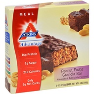 [USA]_Diet Aids 2Pack! Atkins Advantage Bar Peanut Fudge Granola - 5 Bars