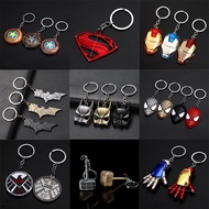 Alloy Avengers KeyChain Hulk Glove Thor Captain America Shield Batman Mask Key Ring Bag Pendant