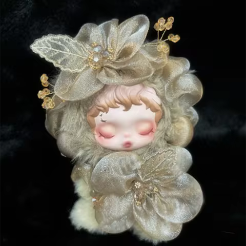 For/Cloth Skullpanda Light Weaving Garden Clear Pool Mist Mu Wood New Baby Clothes Hair Ring Set Exq