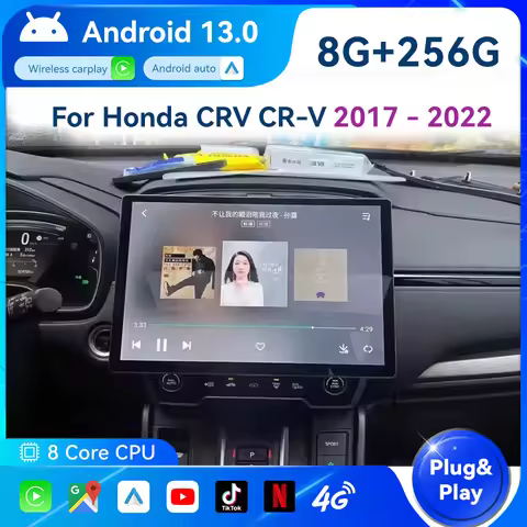 13.3" Car Radio 256GB For Honda CRV CR-V 2017 - 2022 Android Multimedia Player Universal Carplay Ste