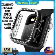 Diamond Tempered Glass PC Hard Case For Apple Watch Series 11 / Series 10 (42MM & 46MM)