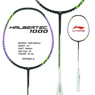 Li-Ning Badminton Racket HalberTec 1000 Ultralight (4U/5U) Model With Free Bag + String + Grip Thai 
