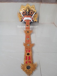 Topeng Tapel Rangda Leak Hitam Putih Karnaval Pentas Lengkap Lidah Kapeng Iler Handmade Bali