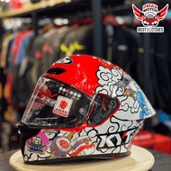 KYT TT REVO DESIGN (UPGRADED VERSION KYT TT-COURSE) HELMET FULL FACE CLEAR VISOR & SPOILER EXTENTION