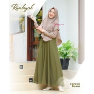 SET GAMIS BEANS GREEN DRESS ZABANNIA RUMBIYAH