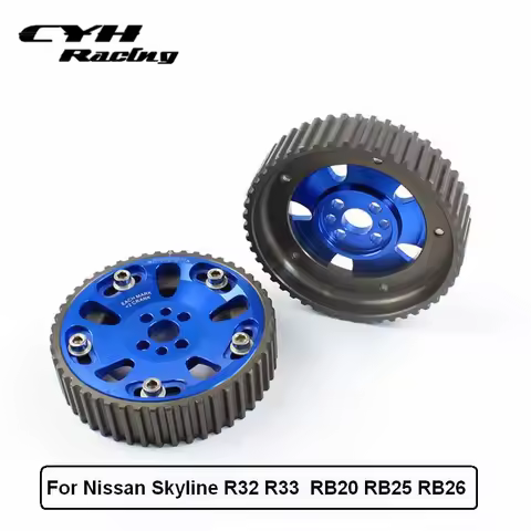 2PCS Adjustable Cam Gear Pulley For Nissan Skyline R32 R33 R34 RB26DET RB25DET RB20DET RB26 RB25 RB2