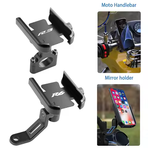 2025 New For Yamaha YZF R1 R3 R6 R25 YZFR1 YZFR3 YZFR6 Motorcycle Handlebar Phone Holder GPS Bracket