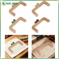 [Wishshopelxn] DIY Bag Frame Wood Handle for Purse Making Supplies Easy Installation Accessory for C