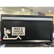 Black P.Coated Mail & Parcel Drop Box Panel Set/ Post Box / Peti Surat / Stainless Steel / Letter Bo