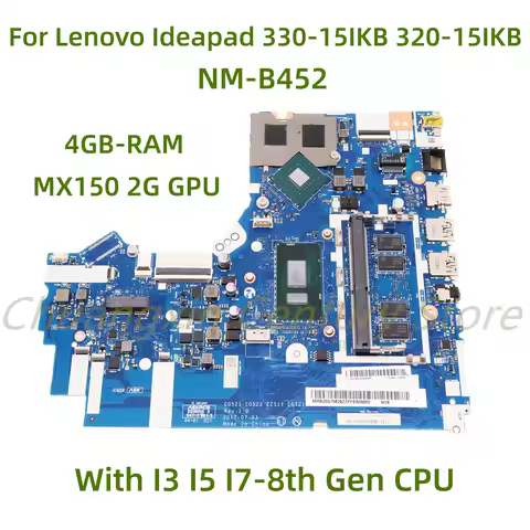 For Lenovo Ideapad 330-15IKB 320-15IKB 520-15IKB Laptop motherboard NM-B452 with I3 I5 I7 CPU MX150 