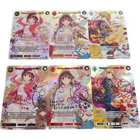 3Pcs/set WS Collection Card Anime Girls Side Signature Card Bronzing Eriri Spencer Sawamura Megumi K