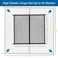 Mazada BT-50 Cargo Net for Pickup Truck Bed 4x4 Stretch to 7x7 Highly Elastic Cargo Netting Truck Be