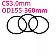 CS3.0mmO ring OD155-360mm black O ring oil-resistant and corrosion-resistant sealing ring【999-MB】