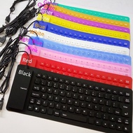 85 Keys USB Silicone Rubber Flexible Foldable Keyboard English / Arabic For Laptop Notebook PC Soft 