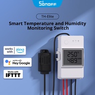 SONOFF TH Elite 16A/20A WiFi Smart Temperature Humidity Switch THR316D/20D Dry Contact Real Time Monitoring via eWeLink Alexa Google