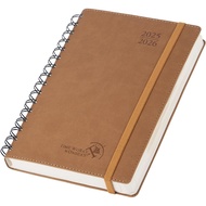 POPRUN Agenda 2025 2026 Journalier 21,5 x 14,5 cm, D'Août 2025 à Juil 2026 12 Mois 1 Page par Jour A