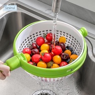 [szsirui] Lettuce Vegetables Washer Dryer Multiuse Kitchen Accessory Manual Washer Basket Fruit Dryer for Spinach Fruit Onion Lettuce