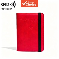 RFID passport holder, slim passport wallet, pu leather finish, multi-functional wallet, travel passp