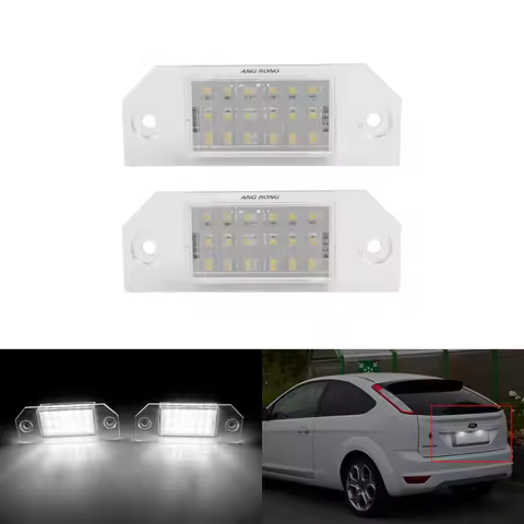 2x LED Licence Number Plate Light Fit 2004-12 Ford Focus MK II 2003-10 C-Max DM2